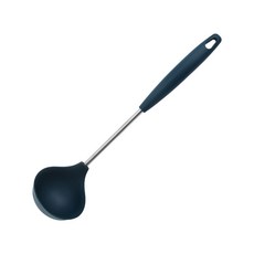 DFMEI 家用耐高溫硅膠廚具廚房套裝不鏽鋼硅膠鍋鏟密鏟湯勺烹飪鏟勺現貨, 1個, 湯勺墨綠:如圖