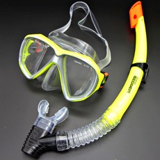 스위스비기뉴 프리미엄 스노클링 스노쿨링 세트 초등학생에서 성인까지 물놀이용품, 프리미엄 주니어/성인 라임