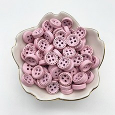 4 버튼 10mm 컬러 의류 버튼 액세서리 웨딩 50 장식 키즈 우드 홀 재봉 미니, 1개, 09