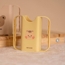 아가드x돗투돗 아기 우유 미니 팩 홀더 125ml 팩음료 전용 유아 두유 주스 컵 손잡이, 돗람이 2.0, 1개