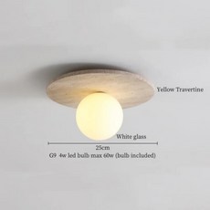 작은 원형 천장 노르딕 거실 욕실 홈 장식 노란색 트래버틴, 32. Yellow Travertine