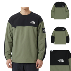 [100%정품] 노스페이스 화이트라벨 우븐 맨투맨 긴팔티셔츠 루즈핏 캠핑 여행 일상 빅사이즈