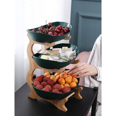 DS 케이크 디저트 과일 트레이 접시 과일쟁반, 1개, 그린