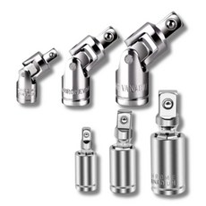 tinduo 크롬 바나듐 소켓 유니버설 조인트 세트 다각도 유연 연결구 소켓 렌치 어댑터 6pcs, 1세트