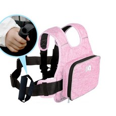 兒童機車安全帶 摩托車保護帶 嬰兒防摔騎車背帶, 1.粉色(收納拉手款)