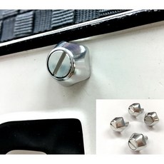 Nissan 日產 Tiida 超質感金屬鍍鉻霸氣尾管 金 紅 藍 銀 排氣管 尾飾管 斜管 平口管, 車牌螺絲 每組4入 銀色, 1個