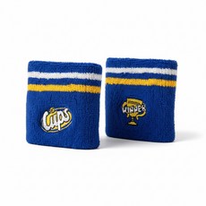 [오드삭스] 컵스위너 블루 손목 밴드 스포츠 아대 2개 세트, 단품