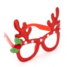 크리스마스파티용품 루돌프선글라스 루돌프코스프레 루돌프안경 인싸안경 루돌프형, 1개, 기본