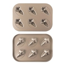 당근 모양팬 6구오븐용 마들렌틀 베이킹도구 마들렌 만들기, 1개