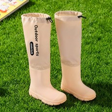 戶外束口高筒雨鞋雨靴長筒大童過膝上學專用男童女童防滑防水水靴