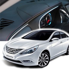 제트비 가죽 대쉬보드 커버 YF쏘나타 쏘나타 (09년9월~14년3월), YF쏘나타(10-14년)센터 무, 블랙 가죽-블랙 스티치 H-022