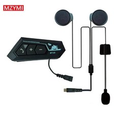 무선 헤드폰 오토바이 헬멧 헤드셋 모토 스테레오 인터폰 핸즈프리 통화 감소 마이크, 1. Black, 기본