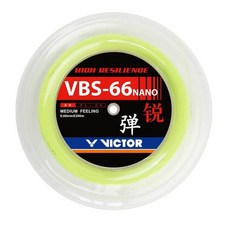 【力揚體育 羽球】VICTOR 勝利 VBS-66N 羽拍線 大盤線 VBS66N 200M，耐用控球兼具，提升擊球力量與精準度, 黃, 1個
