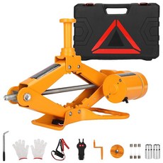 ROGTZ 전기 가위 자동차 잭 키트 2톤 12V 휴대용 자동차 리프트 14 6인치 범위의 SUV 세단 바닥 잭 타이어 교체 도로변 비상용, 3TON Yellow
