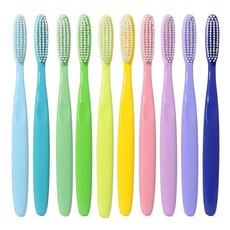 가성비가브랜드다 덴티클린스 컬러풀 쿨빅 부드러운 초미세모 칫솔, 1세트, 10개입