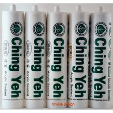 歐樂克修繕家 青葉水性防霉高彈性矽利康1箱 (矽力康 百合白 玫瑰白 白) 填縫劑, 1個, 1箱25支/百合白