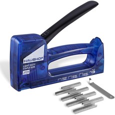 하우쇼프 경량 스테이플 건 800PCS JT21 스테이플과 스테이플러 리무버가 장착된 실내용 14 516 38 목재 교실 공예품 DIY블루 투명에 사용됩니다, Green Transparent