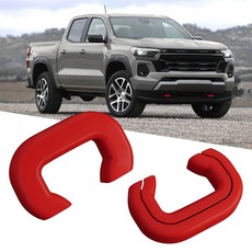 테크픽코 프론트 토우 훅 커버는 콜로라도 Z71 ZR2/GMC 캐니언 2025-2023 전용(라운드 제외) 히치 쉐보레 콜로라도/GMC 액세서리 2025 2024 2023(레드), red, 1개