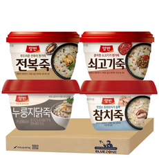 [블루존] 동원 양반 용기죽 4개입 B세트 (참치죽+누룽지닭죽+전복죽+쇠고기죽)