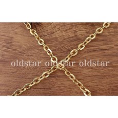 艾奇利 適合老花包 銅鏈 鏈帶 斜背鏈 woc 替換肩帶, 1個, 淺金色,搭2號鉤 總長80cm