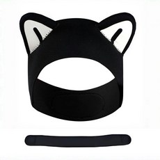 프리 다이빙 헤어밴드 스쿠버 머리띠 고양이 귀 수영 스노클링 서핑 밴드, 화이트 헤드밴드