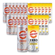 비타500 제로 zero 스파클링 12 + 제로 zero 스파클링 유자 12 총 24캔, 250ml, 24개