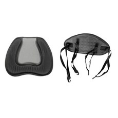 shangren 카약 조절식 논슬립 하이 백 시트 등받이 지지대 및 카누 래프팅 분리형 시트 패딩 쿠션, EVA 옥스포드 패브릭, 블랙, 1개