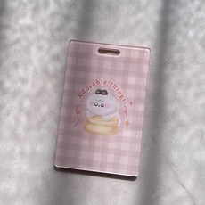 【小鳥的店】文創壓克力卡套 證件夾套 贈彈簧繩 UU舒芙蕾, UU舒芙蕾,透明色, 1個