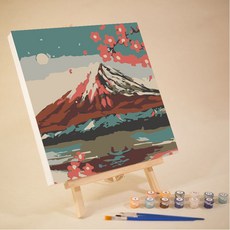 DIY 명화그리기 이젤 거치대 세트 20 x 20 cm, 후지산1, 1개
