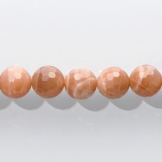 【杰鴻】橙月光石 切角度圓珠 10-14MM 寶石珠珠DIY手工材料, 1個, 10MM