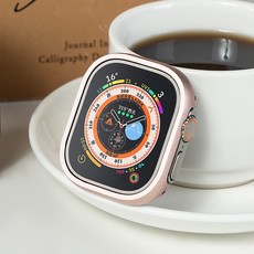 Apple Watch Ultra 金屬保護殼, 1個, 玫瑰粉,iwatch ultra【49mm】