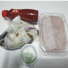 [웰빙건어물]동해안 물가자미회 미주구리회 자연산 새꼬시 회450그램+초장+비빔야채+고추냉이 한세트 2~4인용, 1개, 450g