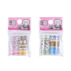 치이카와 먼작귀 투명 연필캡 4개입X2개 마개, 1개, 투명혼합