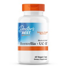 Doctor's BEST 生物利用乳香UC-II素食膠囊, 1個, 60錠