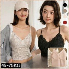 여성용 레이스 백리스 탱크탑 조절 스트랩 편안한 캐주얼 일상용 정교한 패턴