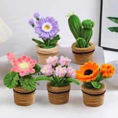 아이놀부 모루인형 꽃 화분 만들기 DIY 키트 수제 동영상제공, 보라 수국 재료 키트