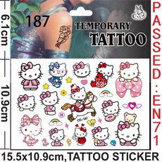 키티 우표 생일 호의 헬로 스티커 GOODIE 용품 선물 장식 팔찌 필러 BAG 파티 어린이를위한 슬랩 문신, 1pcs Tattoo stickers 6