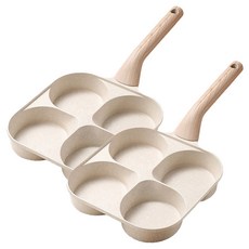 Tiger Pavilion 다기능 논스틱 에그팬 4구, 2개, 20cm