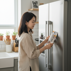 자석 마그네틱 다용도 펜꽂이 냉장고 부착형 테이프 수납함 홀더, 1개, 세로형1P