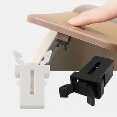 휴지통 뚜껑 버튼 교체용 부품 스프링락 누름식 자동 개폐 클립 쓰레기통 버튼 고정락, GS0600725A암놈블랙, 1개