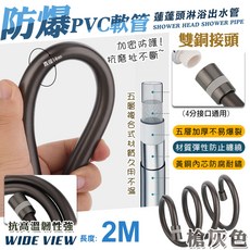 UP101 PVC五層防爆軟管 2M 槍灰色