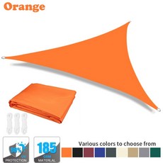 2/2.5/3/3.6/5/7M 차양막 방수 삼각형 캐노피 헤비 듀티 쉘터 야외 커버 어닝 파티오 수영장 텐트, Green