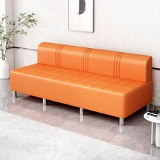 병원쇼파 4인용 라운지 약국 인테리어 사무실 38cm 노래방쇼파 병원소파 긴의자 까페, 오렌지 가로 110 세로 55 높이 38, 오렌지 110