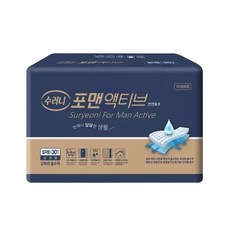 수려니 포맨 180매 남성 액티브 패드 30매X6팩 일자형 시니어기저귀 환자기저귀 속기저귀 용, 6박스