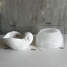 동물 모양 캔들 컵 병 실리콘 몰드 부엉이 팻헤드 물고기 소라 석고 다육 식물 화분 시멘트, Color: 2. C