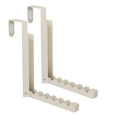 바콘 오버 더 도어 행거 접이식 옷 건조대 컴팩트 공간 선반 고리 - 옷걸이 2팩 실내 휴대용 세탁실용 작은, Beige