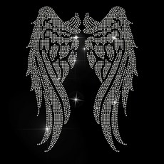 1세트 핫픽스모티브 옷리폼 스톤 큐빅 부자재 의류DIY - 날개 210x297mm, 투명색, 1개