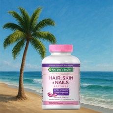 Nature's Bounty 頭髮、皮膚、指甲 軟膠囊 250顆 效期至2026/12, 1個