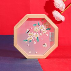 刺繡手工DIY材料包 蘇繡初學者擺件禮物製作, 1個, 平安飛花【棉綫+材料包+繡繃+贈框】