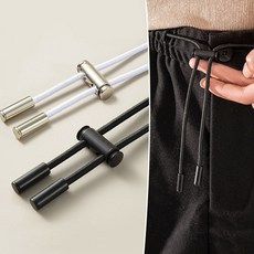 슬립온 허리스트링 바지끈 후드끈 셀프 교체 수선 후드끈 스트링 수선 폴리끈 교체 허리끈 바지 끈부자재, 1개, 블랙